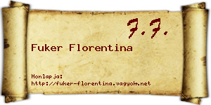 Fuker Florentina névjegykártya